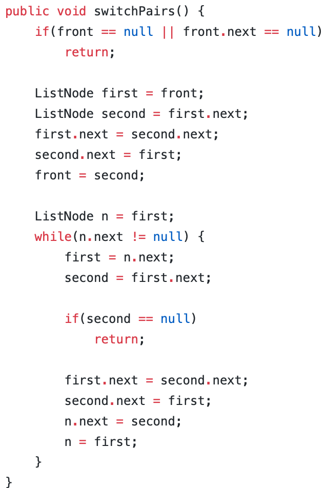 JAVA (Linked Lists) write a completed program (must | Chegg.com