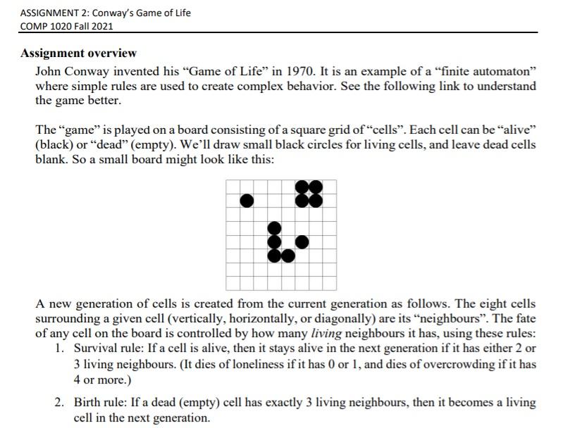 Conway's Game of Life  Overview, Rules & Example - Video & Lesson