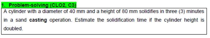 Solved 1. Problem-solving (CLO2, C3) A cylinder with a | Chegg.com