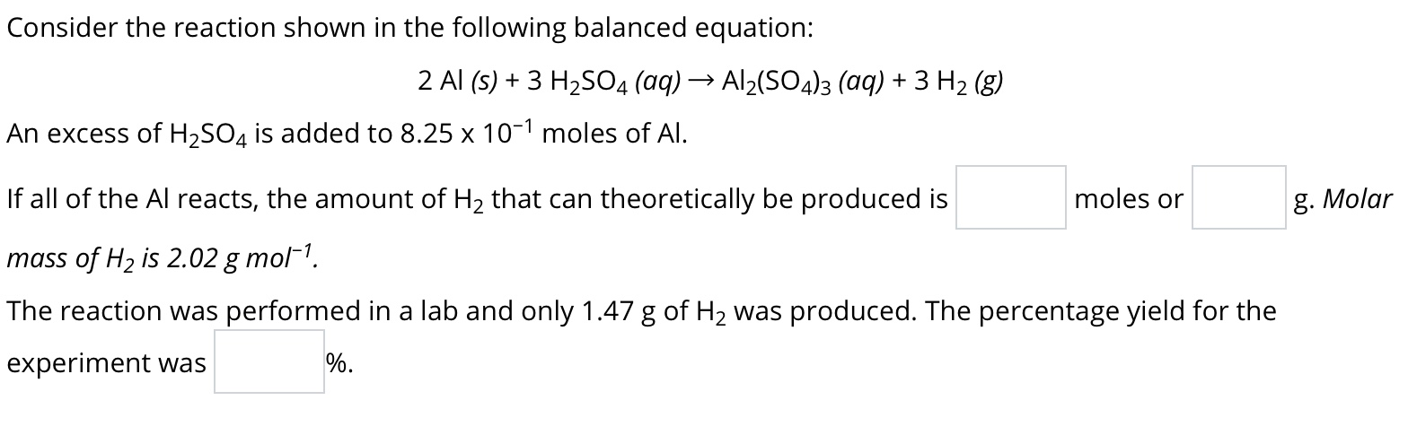 Consider The Reaction Shown In The Following Balanced Chegg 