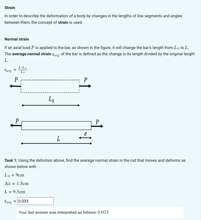 Solved Strain In order to describe the deformation of a body | Chegg.com