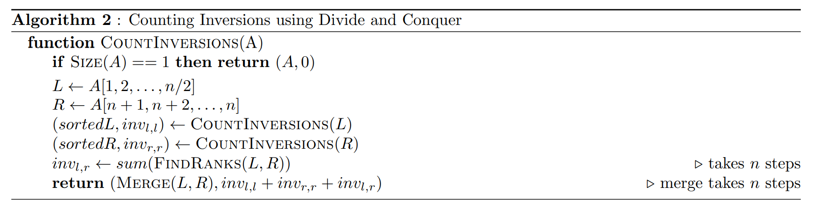 Solved The Project Is Counting Inversions In An Array (Using | Chegg.com