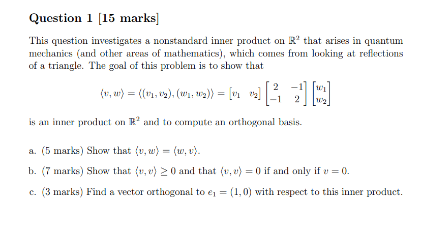 Solved Question 1 (15 marks] This question investigates a | Chegg.com