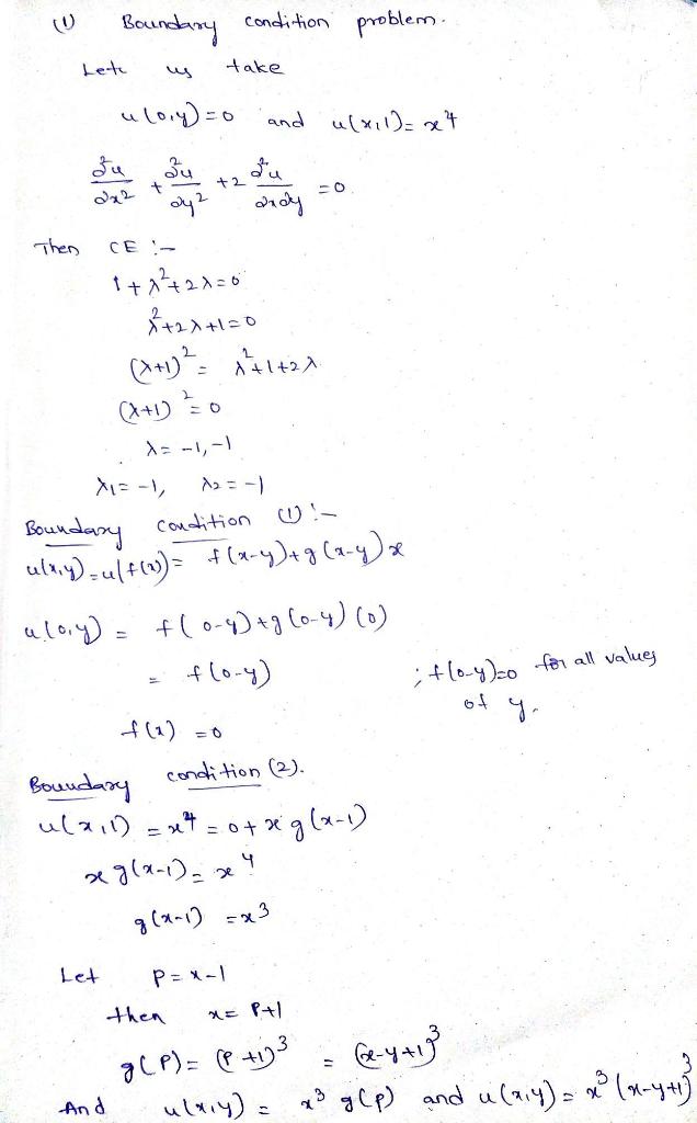 Solved 0 Boundary condition problem. Lete us take ulory=0 -O | Chegg.com