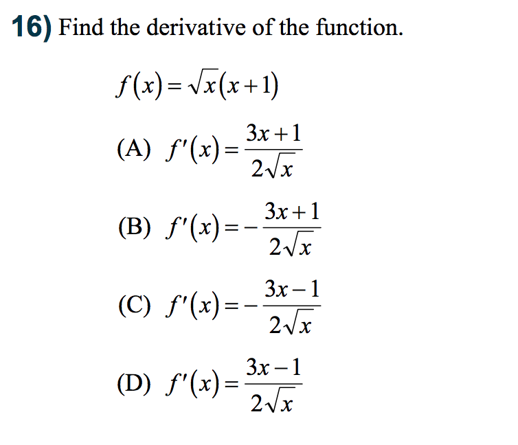 Solved 15) Find the derivative of the function. y=(7– 4x)32 | Chegg.com