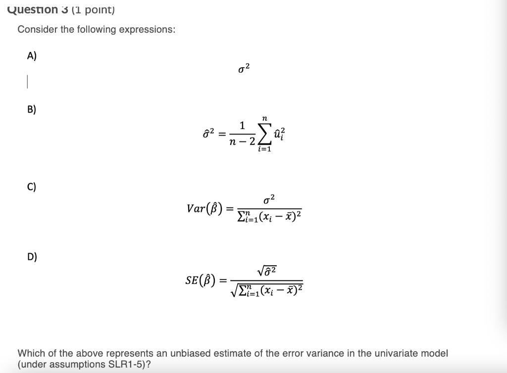 Solved Consider The Following Expressions A 02 1 B N 1 O2 Chegg Com