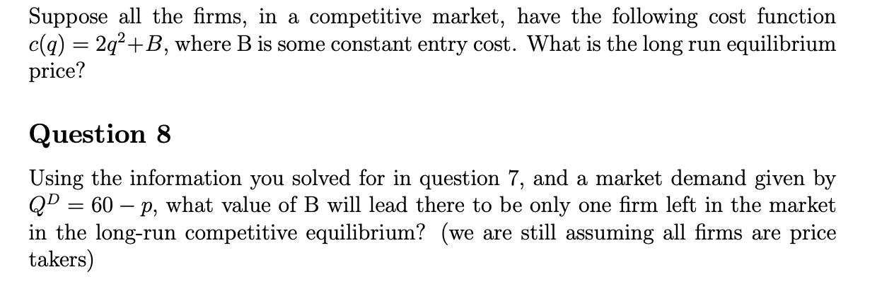 Solved Suppose All The Firms, In A Competitive Market, Have | Chegg.com