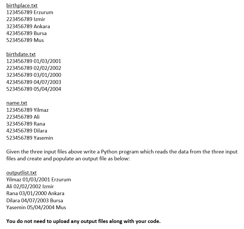 Solved birthplace.txt 123456789 Erzurum 223456789 Izmir