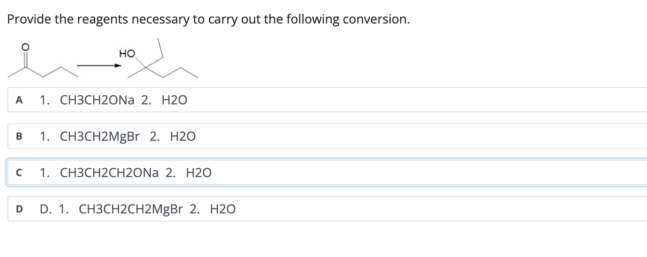 Solved Provide the reagents necessary to carry out the | Chegg.com