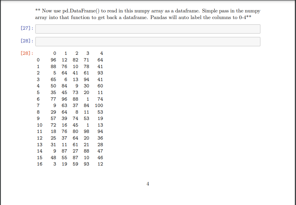 Solved How to make it in Jupiter Notebook(Python)? (100 rows | Chegg.com