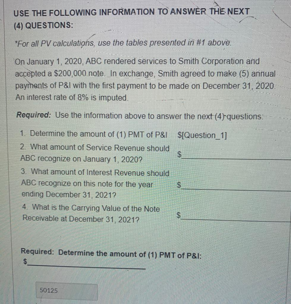 Solved USE THE FOLLOWING INFORMATION TO ANSWER THE NEXT (4) | Chegg.com