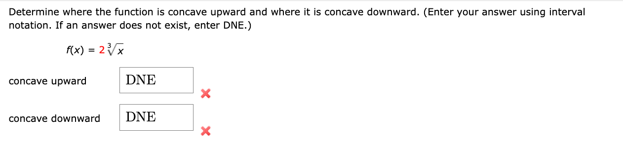 Solved Determine Where The Function Is Concave Upward And Chegg Com