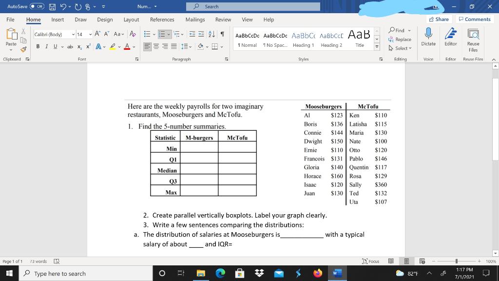 Solved AutoSave CH HUB Num.... - O Search File Home Insert | Chegg.com