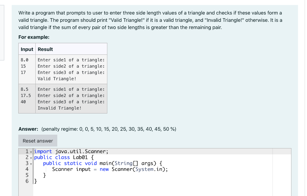 Solved Write a program that prompts to user to enter three | Chegg.com