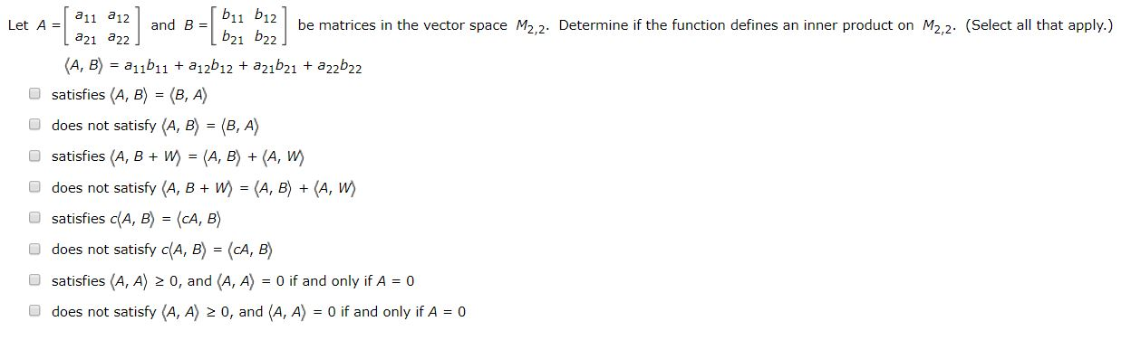 Solved Let A - ) And B = { Basis By2] Be Matrices In The | Chegg.com