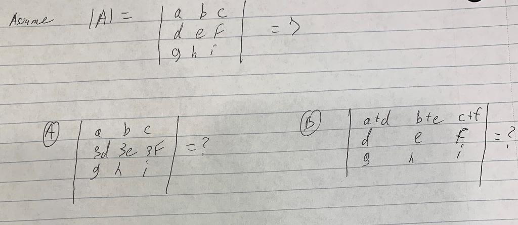 Solved Linear Algebra Matrix Product By Multiplying Each | Chegg.com