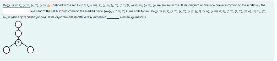 Solved R { X X X Z X W X M Y Y Defined In The Set