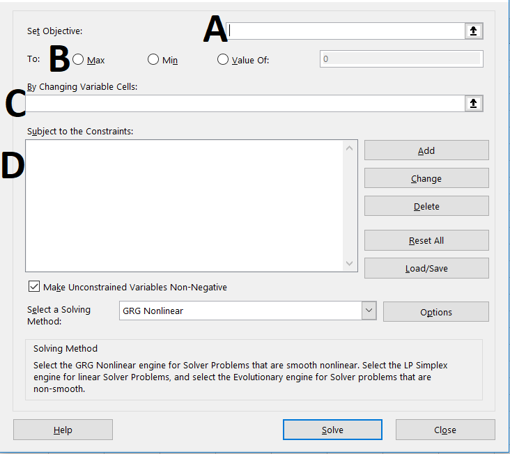 Solved Constraints may be entered into Solver via the entry | Chegg.com