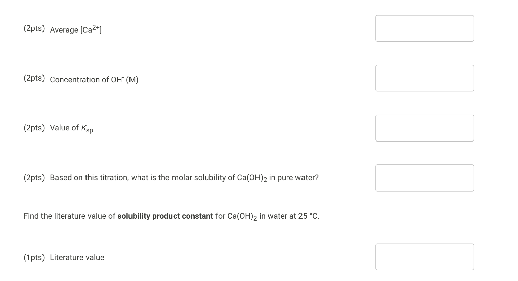 Solved Complexometric titration Concentration of standard
