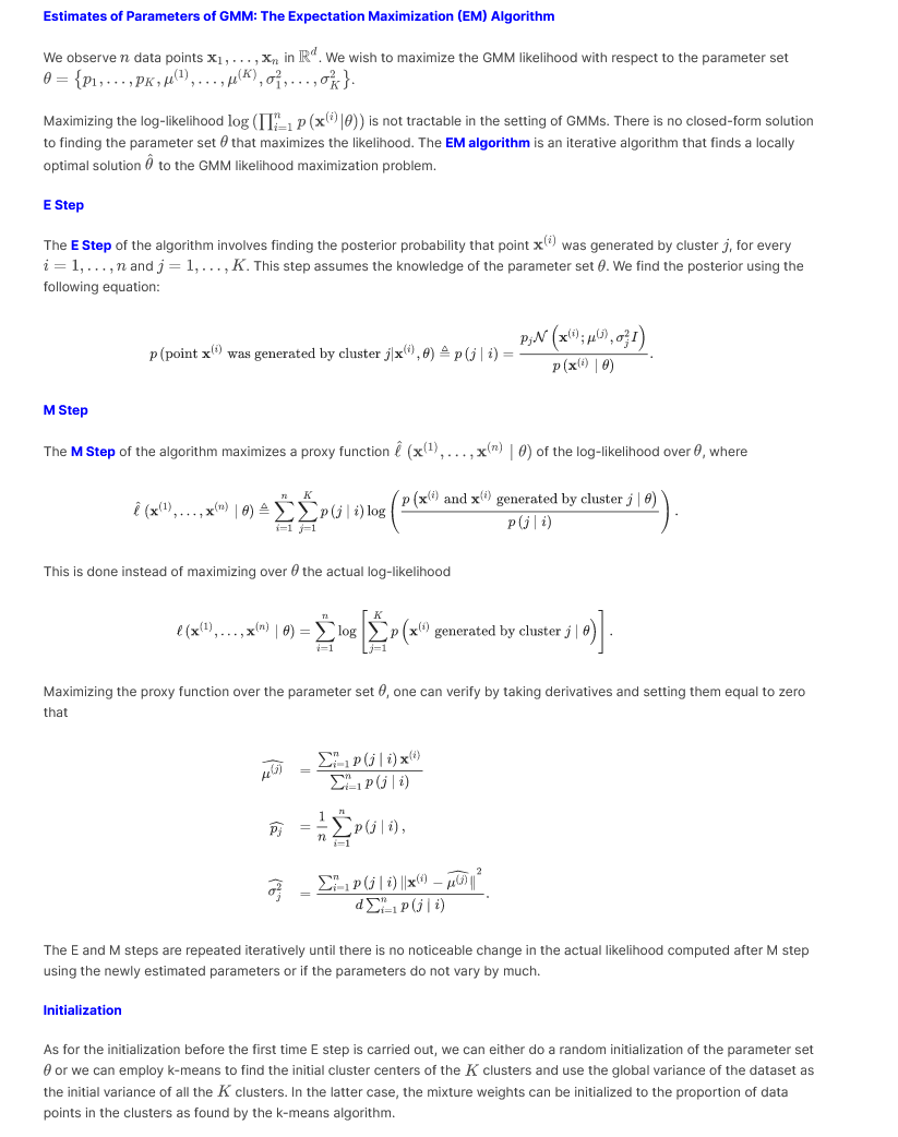 Solved Estimates Of Parameters Of GMM: The Expectation | Chegg.com