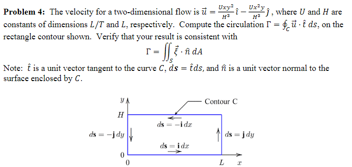 Problem 4: The velocity for a two-dimensional flow is | Chegg.com