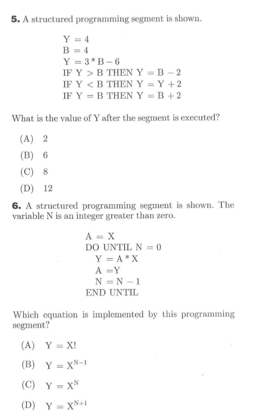 Solved 5 Structured Programming Segment Shown Y 4 B 4 3 B 6 Y Y B Y B 2 3d Y B Y Y 2 Y B Y B 2 Va Q