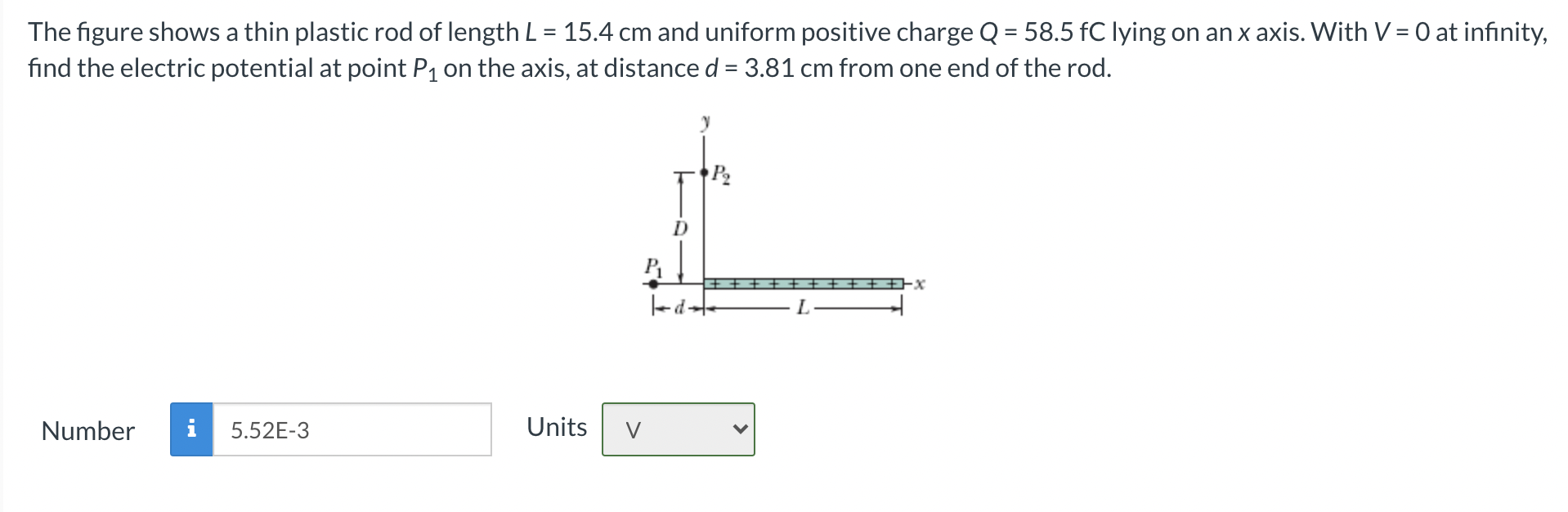 Solved = The figure shows a thin plastic rod of length L =