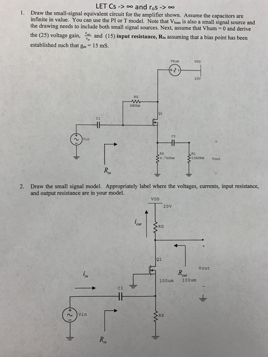 Solved Draw The Small-signal Equivalent Circuit For The | Chegg.com