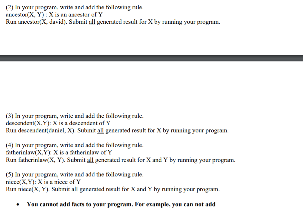 Prolog programming question. The following graph