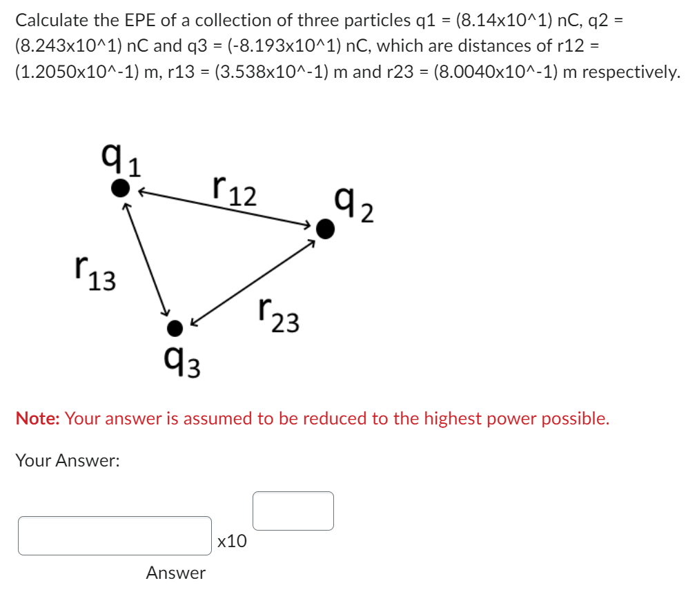 Solved Calculate the EPE of a collection of three particles | Chegg.com