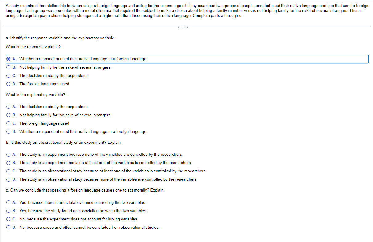 Solved A study examined the relationship between using a