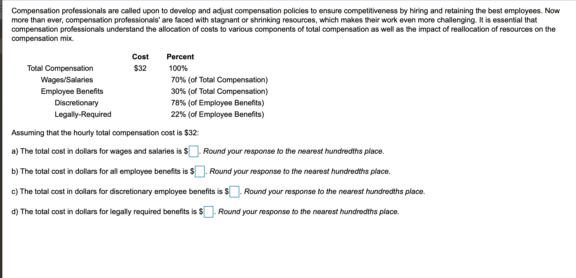 Solved Compensation professionals are called upon to develop  Chegg.com