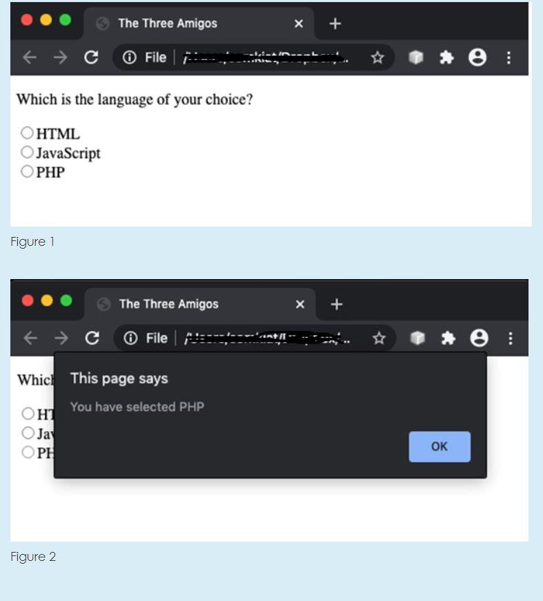 Solved Write a simple HTML page that displays a message and | Chegg.com