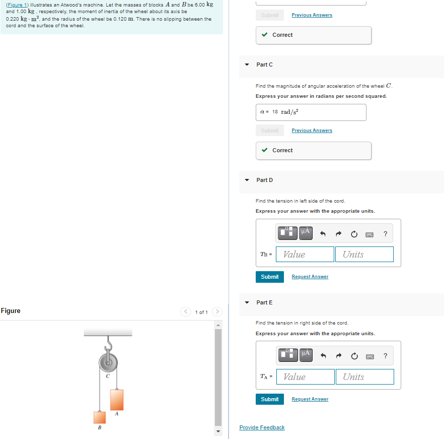 Solved Figure 1) Illustrates An Atwood's Machine. Let The | Chegg.com