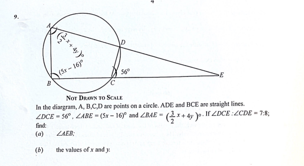 Solved Not Drawn to Scale In the diargram, A,B,C,D are | Chegg.com