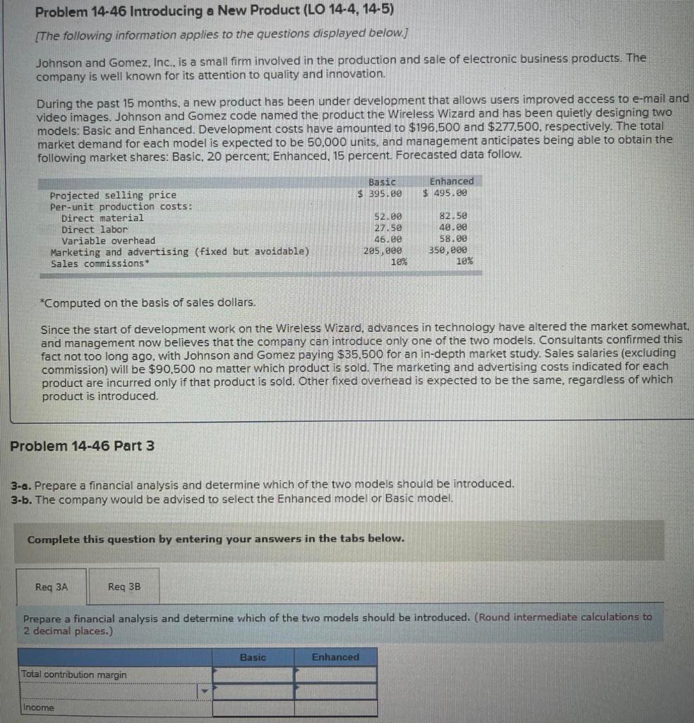 Solved Problem 14.46 Introducing a New Product (LO 14-4, | Chegg.com