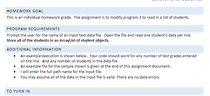 Solved Program 3 which is to modify: package | Chegg.com