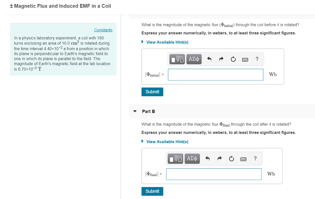 Solved ± Magnetic Flux and Induced EMF in a Coil What is the | Chegg.com
