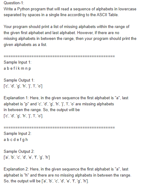 Solved Question-1 Write A Python Program That Will Read A | Chegg.Com