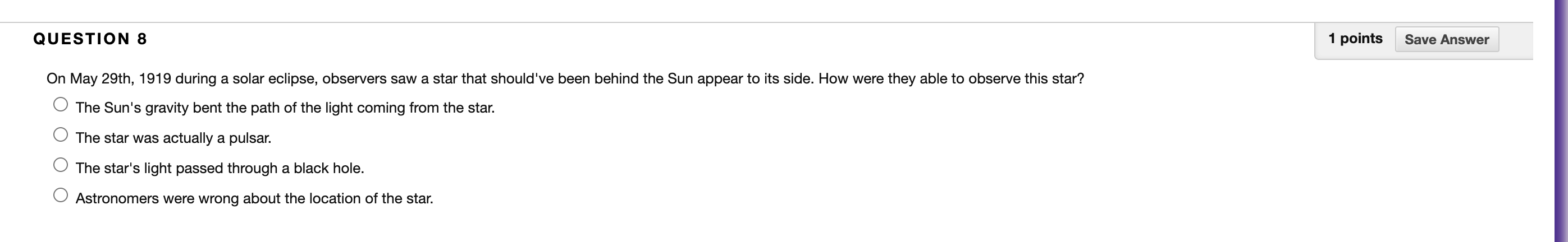 Solved QUESTION 7 1 points Save Answer One way of detecting | Chegg.com