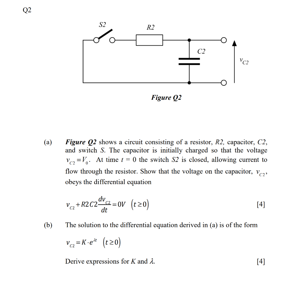 Solved Figure Q2 shows a circuit consisting of a resistor, | Chegg.com