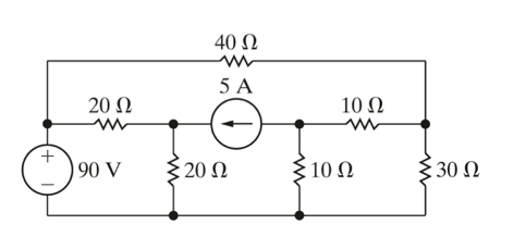 Solved Using the principle of superposition, find the power | Chegg.com