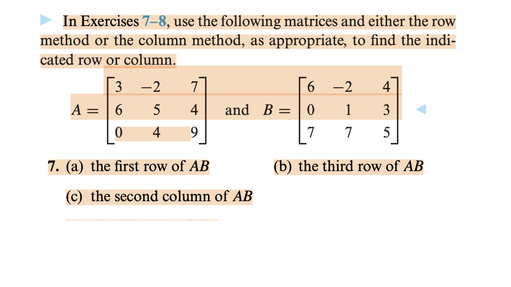 Solved In Exercises 7-8, use the following matrices and | Chegg.com