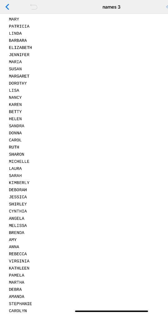 last name list txt