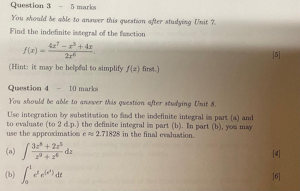 Solved Question 3 - 5 marks You should be able to answer | Chegg.com