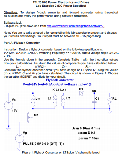 Solved TEL 20 2/05 Power Electronics and Drives Lab Exercise