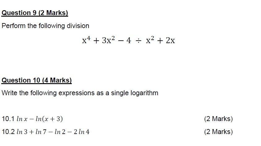 x 4 7x 3 9x 2 7x 10 by division method