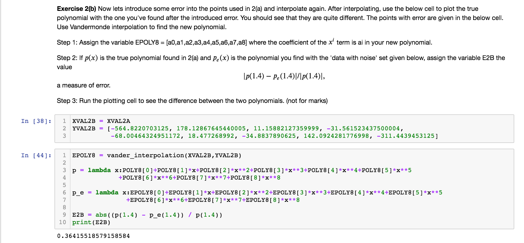 Solved Exercise 2 In this exercise we have selected a degree | Chegg.com