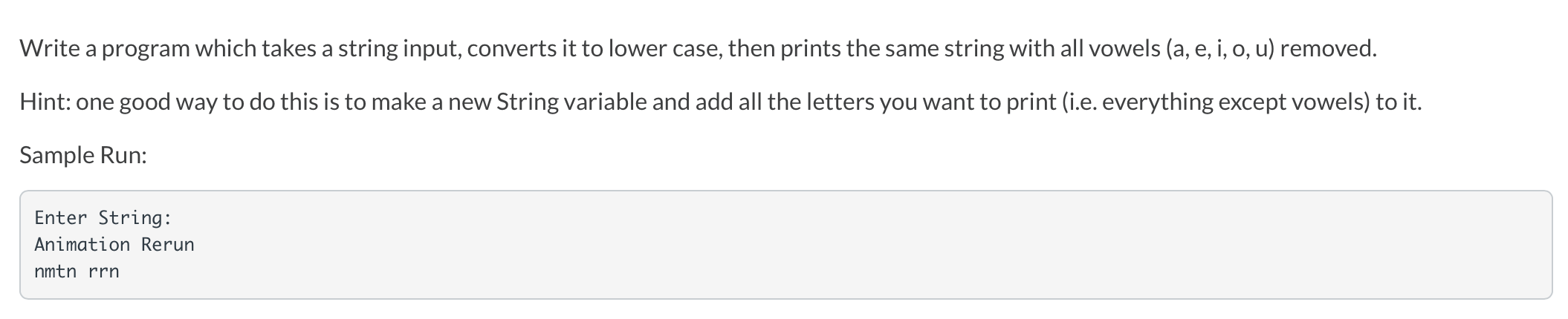 Solved Write a program which takes a string input, converts | Chegg.com