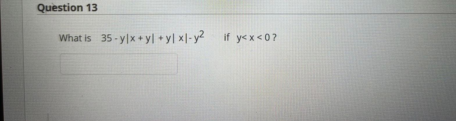 \( 35-y|x+y|+y|x|-y^{2} \)